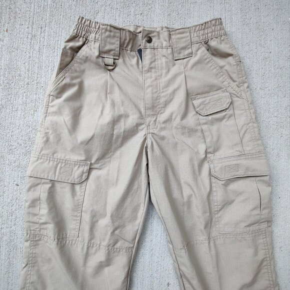 'Proper' tan water-resistant gorpcore double knee cargo hiking pants men's 32 - Picture 2 of 4